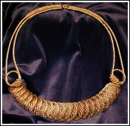 Coil weave: bronze wire