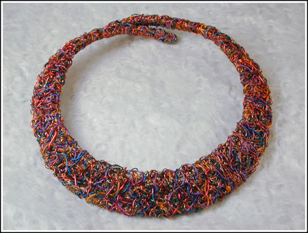 Frame weave: copper and enamel coated copper wire